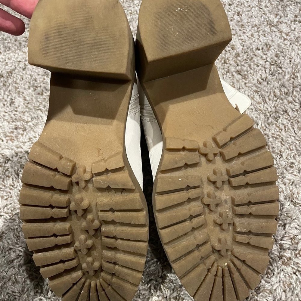 Off White Universal Thread Combat Style Boots - image 4